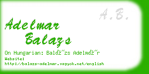 adelmar balazs business card